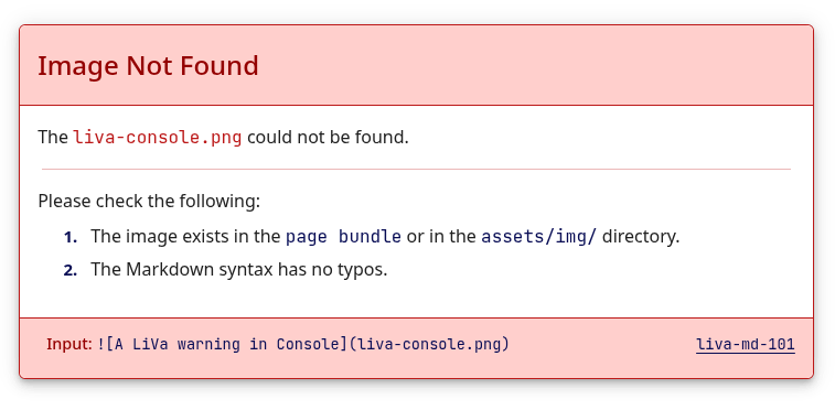A LiVa warning on page